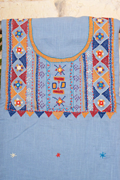 Lambani Hand Embroidered Kurti Fabric