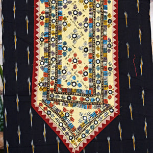 Ikat Kutch Old Work Kurti fabric with hand embroidery