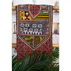 Madder Ajrakh Vintage Kutch Work Kurti