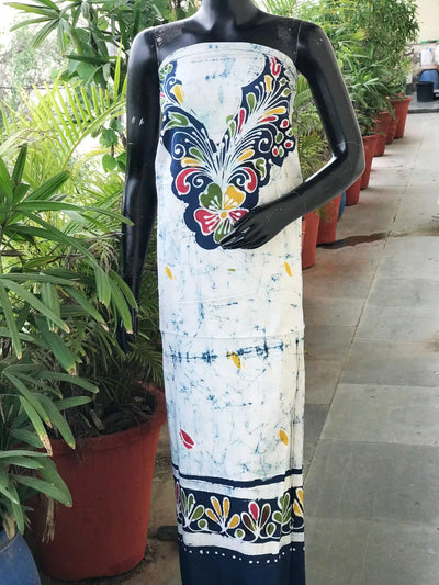 Hand-painted Kalam Batik kurti material in cotton