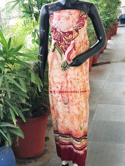 Hand-painted Kalam Batik kurti material in cotton