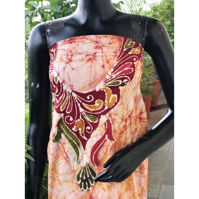 Hand-painted Kalam Batik kurti material in cotton