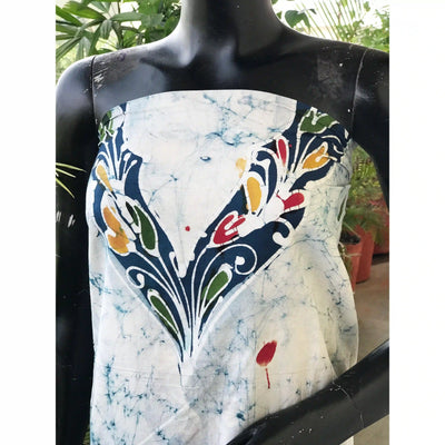 Hand-painted Kalam Batik kurti material in cotton