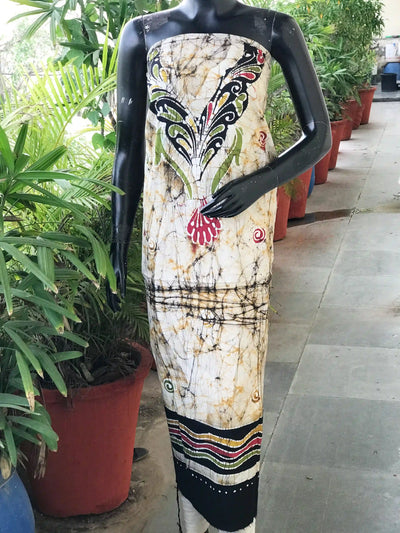 Hand-painted Kalam Batik kurti material in cotton
