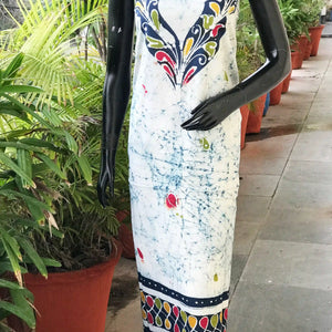 Hand-painted Kalam Batik kurti material in cotton