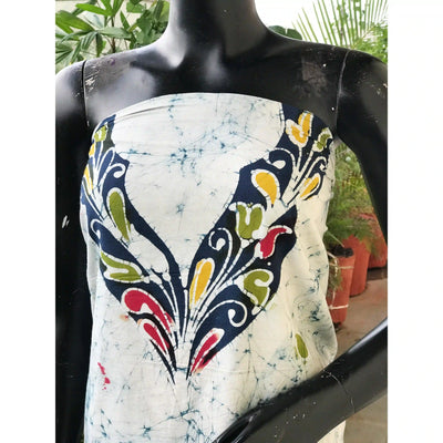 Hand-painted Kalam Batik kurti material in cotton