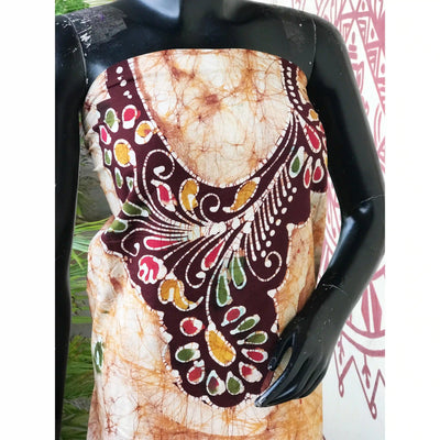 Hand-painted Kalam Batik kurti material in cotton