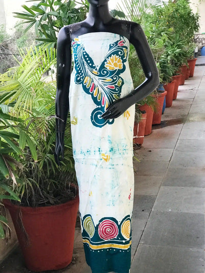 Hand-painted Kalam Batik kurti material in cotton