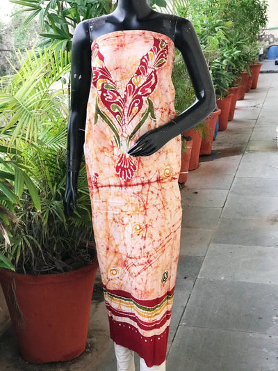 Hand-painted Kalam Batik kurti material in cotton
