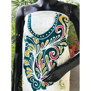Hand-painted Kalam Batik kurti material in cotton