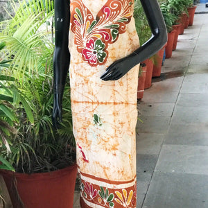Hand-painted Kalam Batik kurti material in cotton