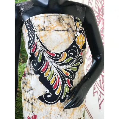 Hand-painted Kalam Batik kurti material in cotton