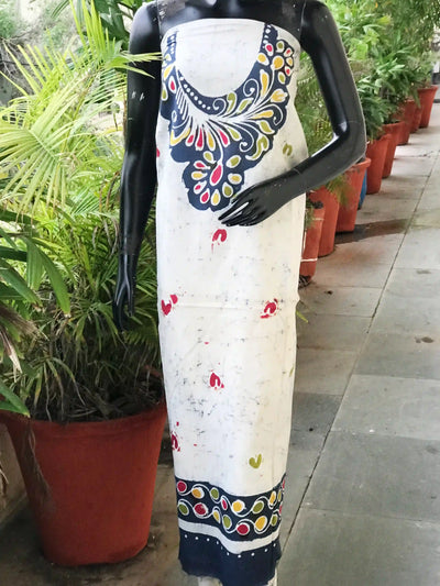 Hand-painted Kalam Batik kurti material in cotton