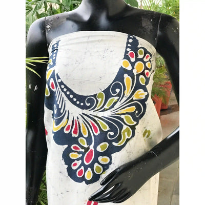 Hand-painted Kalam Batik kurti material in cotton