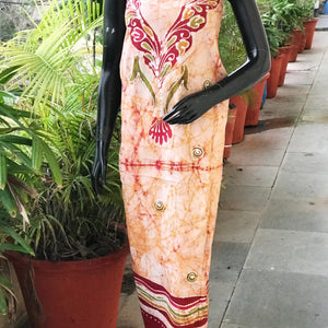 Hand-painted Kalam Batik kurti material in cotton