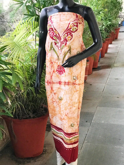 Hand-painted Kalam Batik kurti material in cotton