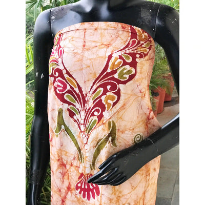 Hand-painted Kalam Batik kurti material in cotton