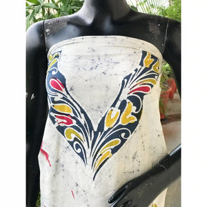 Hand-painted Kalam Batik kurti material in cotton