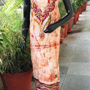 Hand-painted Kalam Batik kurti material in cotton