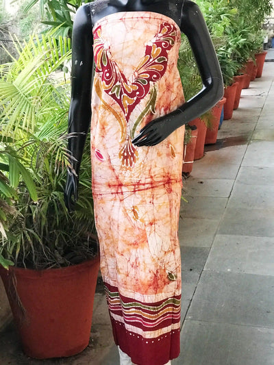 Hand-painted Kalam Batik kurti material in cotton