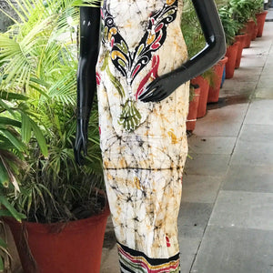 Hand-painted Kalam Batik kurti material in cotton