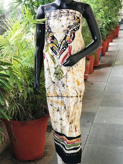 Hand-painted Kalam Batik kurti material in cotton