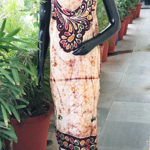 Hand-painted Kalam Batik kurti material in cotton