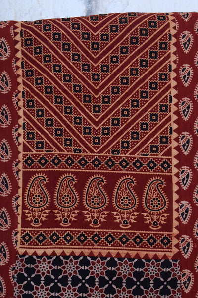 Ajrakh Block Print Patchwork Kurtis