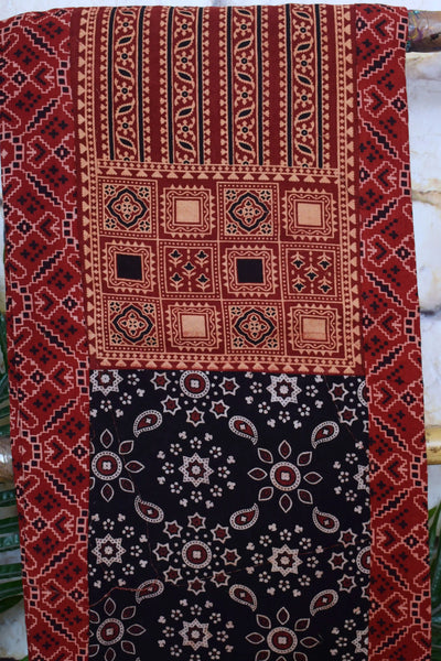 Ajrakh Block Print Patchwork Kurtis