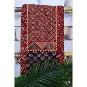 Ajrakh Block Print Patchwork Kurtis