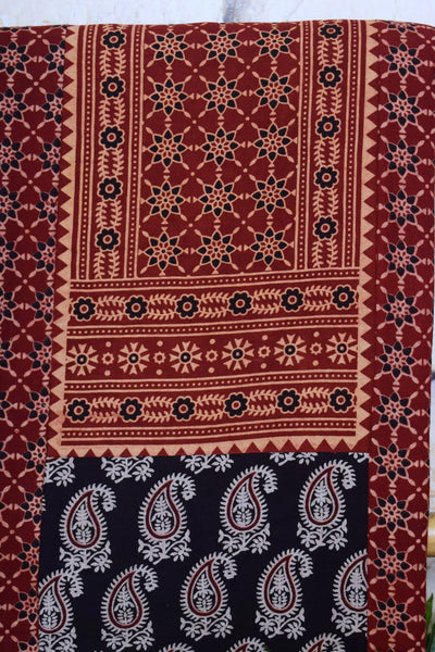 Ajrakh Block Print Patchwork Kurtis