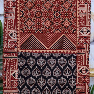Ajrakh Block Print Patchwork Kurtis