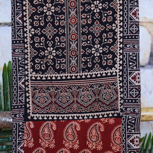 Ajrakh Block Print Patchwork Kurtis