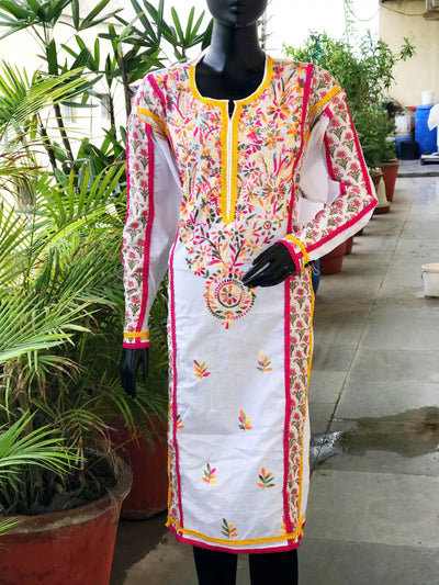 Chikankari Cotton Designer Kurtis