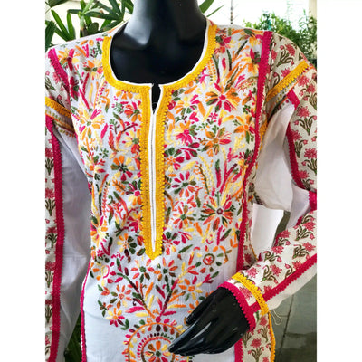Chikankari Cotton Designer Kurtis