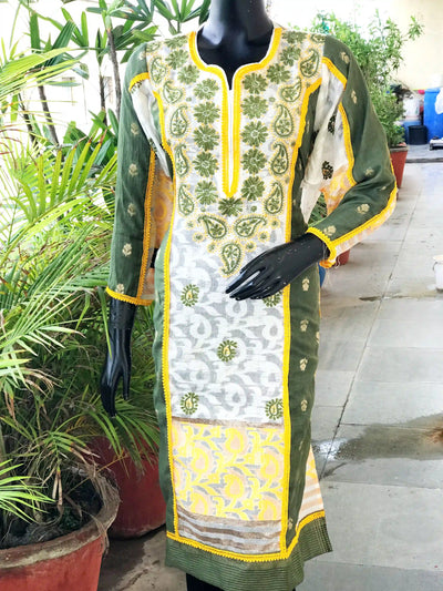 Chikankari Cotton Designer Kurtis