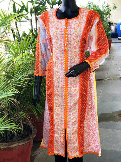 Chikankari Cotton Designer Kurtis