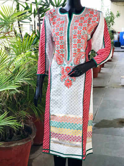 Chikankari Cotton Designer Kurtis