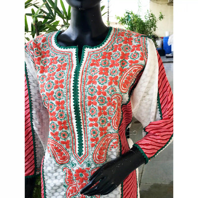 Chikankari Cotton Designer Kurtis