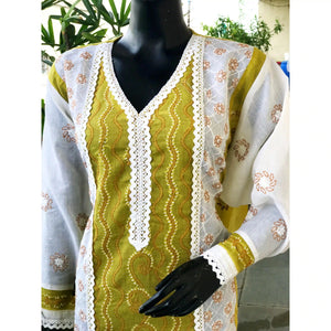 Chikankari Cotton Designer Kurtis