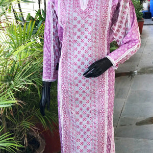 Chikankari Cotton Designer Kurtis