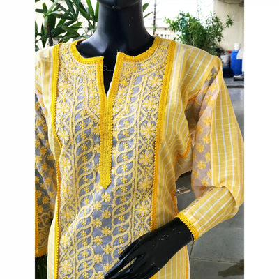 Chikankari Cotton Designer Kurtis