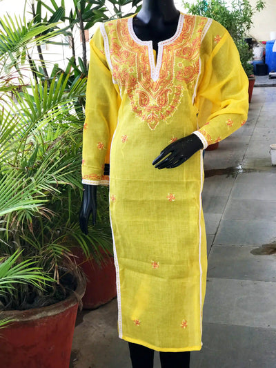 Chikankari Cotton Designer Kurtis