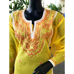 Chikankari Cotton Designer Kurtis
