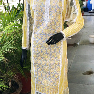 Chikankari Cotton Designer Kurtis