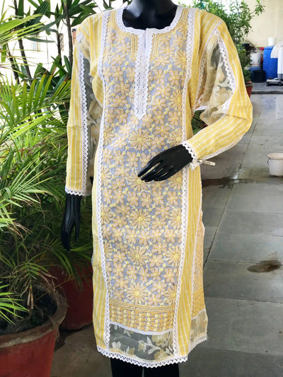 Chikankari Cotton Designer Kurtis