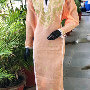 Chikankari Cotton Designer Kurtis