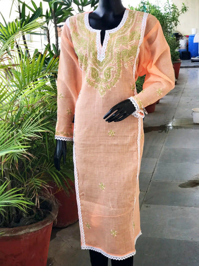Chikankari Cotton Designer Kurtis