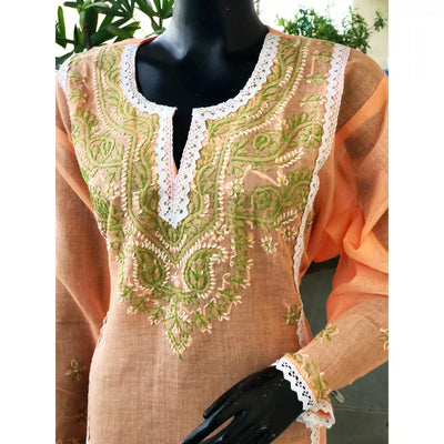 Chikankari Cotton Designer Kurtis