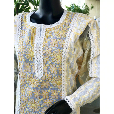 Chikankari Cotton Designer Kurtis